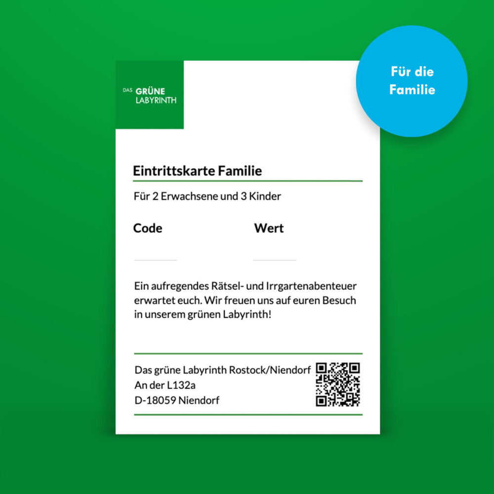 1x Eintrittskarte Maislabyrinth Rostock - Familie